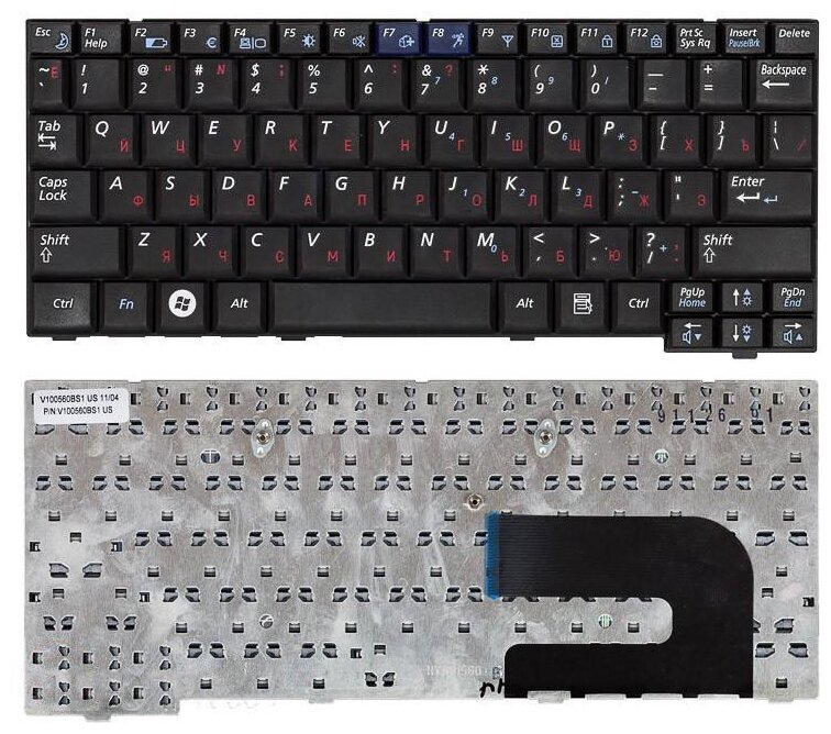 Клавиатура для ноутбука Samsumg N110 черная 2080₽