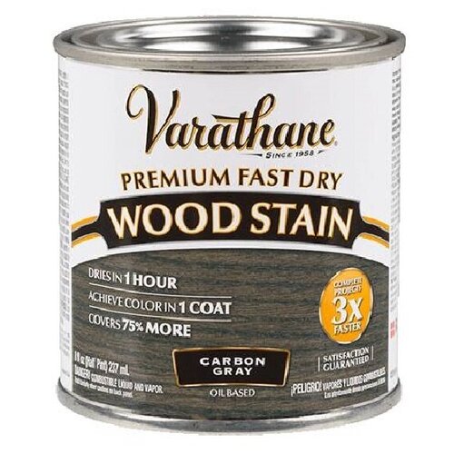 Морилка - Масло Для Дерева Varathane Premium Fast Dry Wood Stain Угольный серый 0,236л