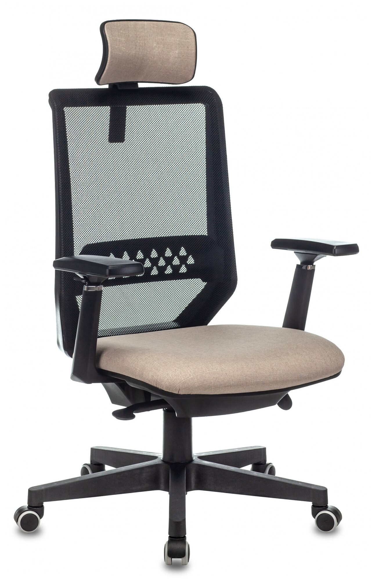 Компьютерное кресло Бюрократ EXPERT для руководителя, обивка: текстиль, цвет: черный/бежевый