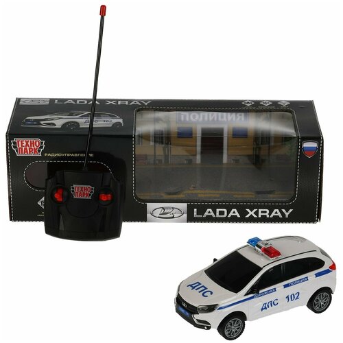 Машина р/у Lada Xray Полиция 18 см, (свет, цвет бел.) в коробке 316491 машина р у lada xray 18 см свет черн к