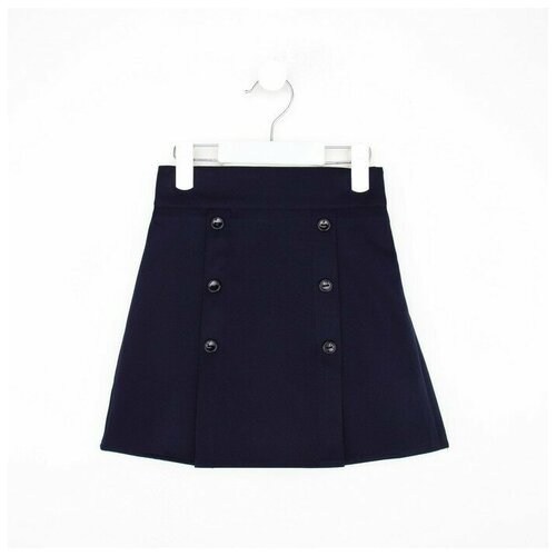 фото Школьная юбка minaku, миди, размер 134, синий