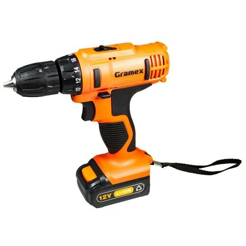 Аккумуляторная дрель шуруповерт Gramex HCD-12-2L Акк дрель 12В Li-Ion 13Ач 10мм 405000₽