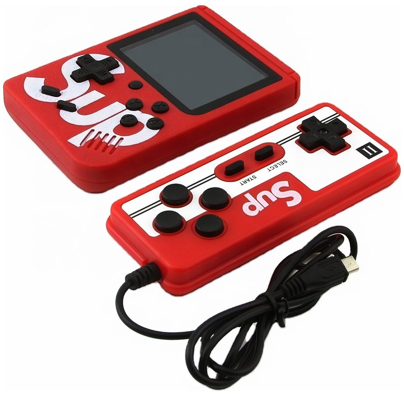 Игровая консоль SUP Game Box 400 IN 1 С джойстиком, красная