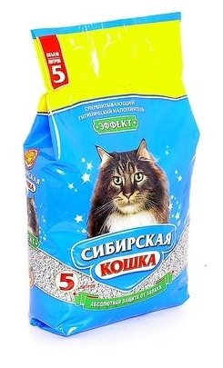 Сибирская кошка Эффект: Впитывающий наполнитель, 5л, 2,7 кг