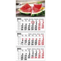 Календарь квартальный трехблочный 2023 год Сочный Арбуз. Длина календаря в развёрнутом виде -68 см, ширина - 29,5 см.