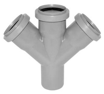 фото Канализационная крестовина россия 50 мм угол 45 град.