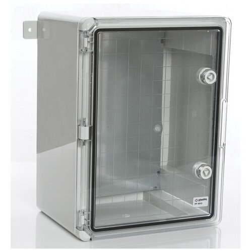 Пластиковый ударопрочный шкаф с монт. панелью PP3015, IP65, 300х400х220, с прозрачной дверью