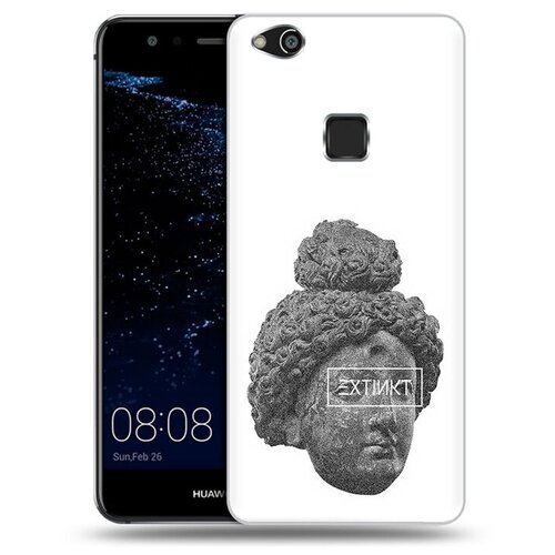 Чехол задняя-панель-накладка-бампер MyPads каменное лицо девушки для Huawei P10 Lite противоударный
