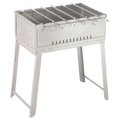 Мангал разборный складной переносной 45x30x55см сталь 1мм в компл.6 шампуров