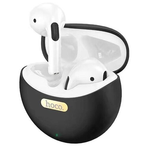 Наушники HOCO DES10 Cool music wireless BT headset беспроводные с зарядным кейсом Bluetooth 180mAh белые в черном кейсе 136100₽