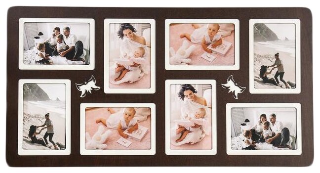 Фоторамка ХДФ на 8 фото 10x15 см (пластиковый экран) 5269875