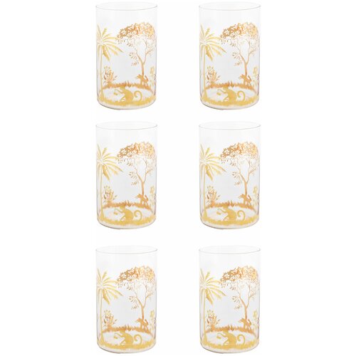 Набор из 6-ти высоких стаканов для воды Pip Studio La Majorelle Gold, 360 мл, 51.131.033
