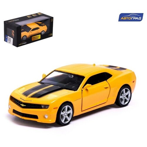 Машина металлическая CHEVROLET CAMARO, 1:32, открываются двери, инерция, цвет жёлтый машина металлическая chevrolet camaro 1 64 цвет жёлтый