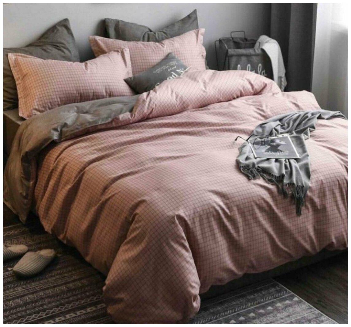 Комплект постельного белья Mency 2.0-двуспальный простынь на резинке по кругу House - фотография № 2