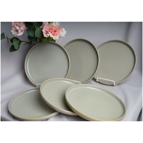 Набор тарелок 6 шт 22 см Kenai Uno Grey