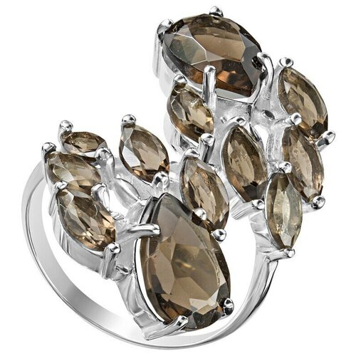 Кольцо Lazurit Online, серебро, 925 проба, раухтопаз, размер 18, коричневый кольцо lazurit online серебро 925 проба раухтопаз размер 20 коричневый