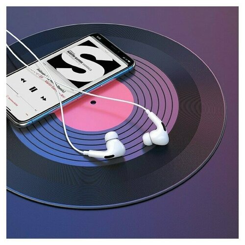 Наушники Hoco M1 Pro проводные вакуумные микрофон Jack 35 12 м белые 74000₽