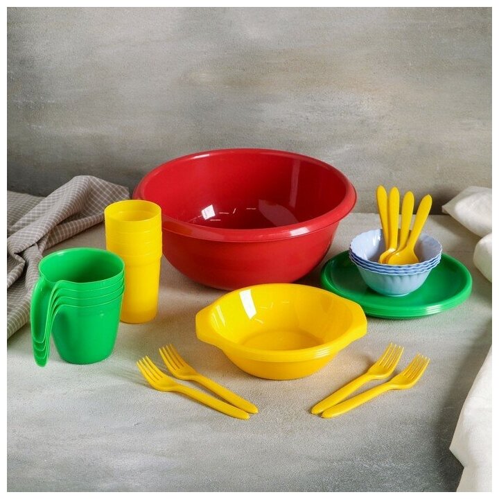 Набор посуды на 4 персоны «Всегда с собой», 30 предметов - фотография № 11