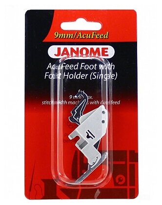 JANOME 202-127-006 Лапка одинарная с лапкодержателем для AcuFeed Flex (для машин с зигзагом 9 мм)