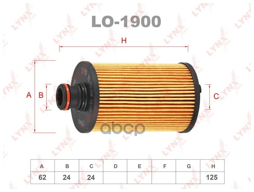 Масляный фильтр LYNXauto LO1900