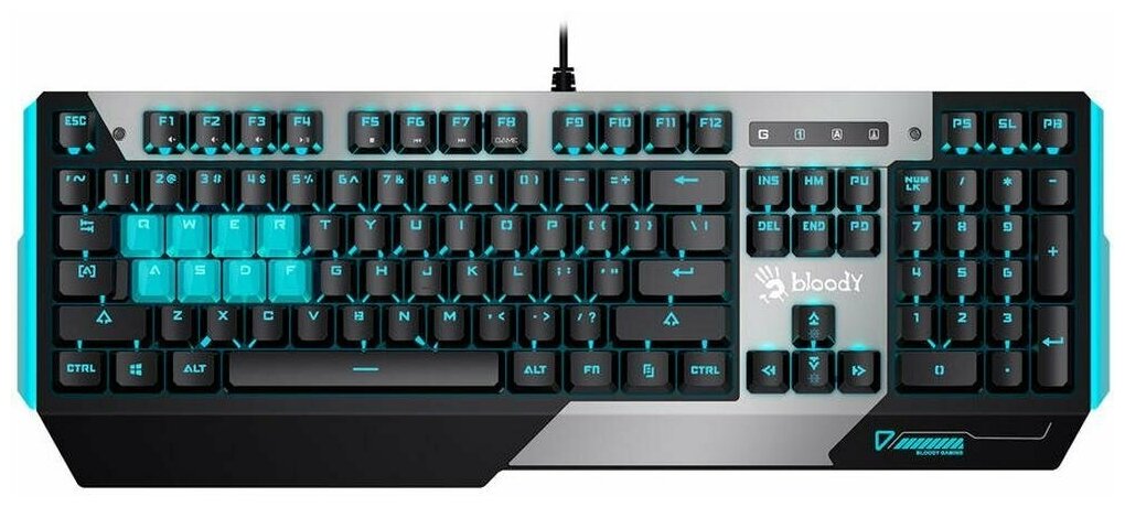 Клавиатура A4Tech Bloody B865 механическая серыйчерный USB for gamer LED