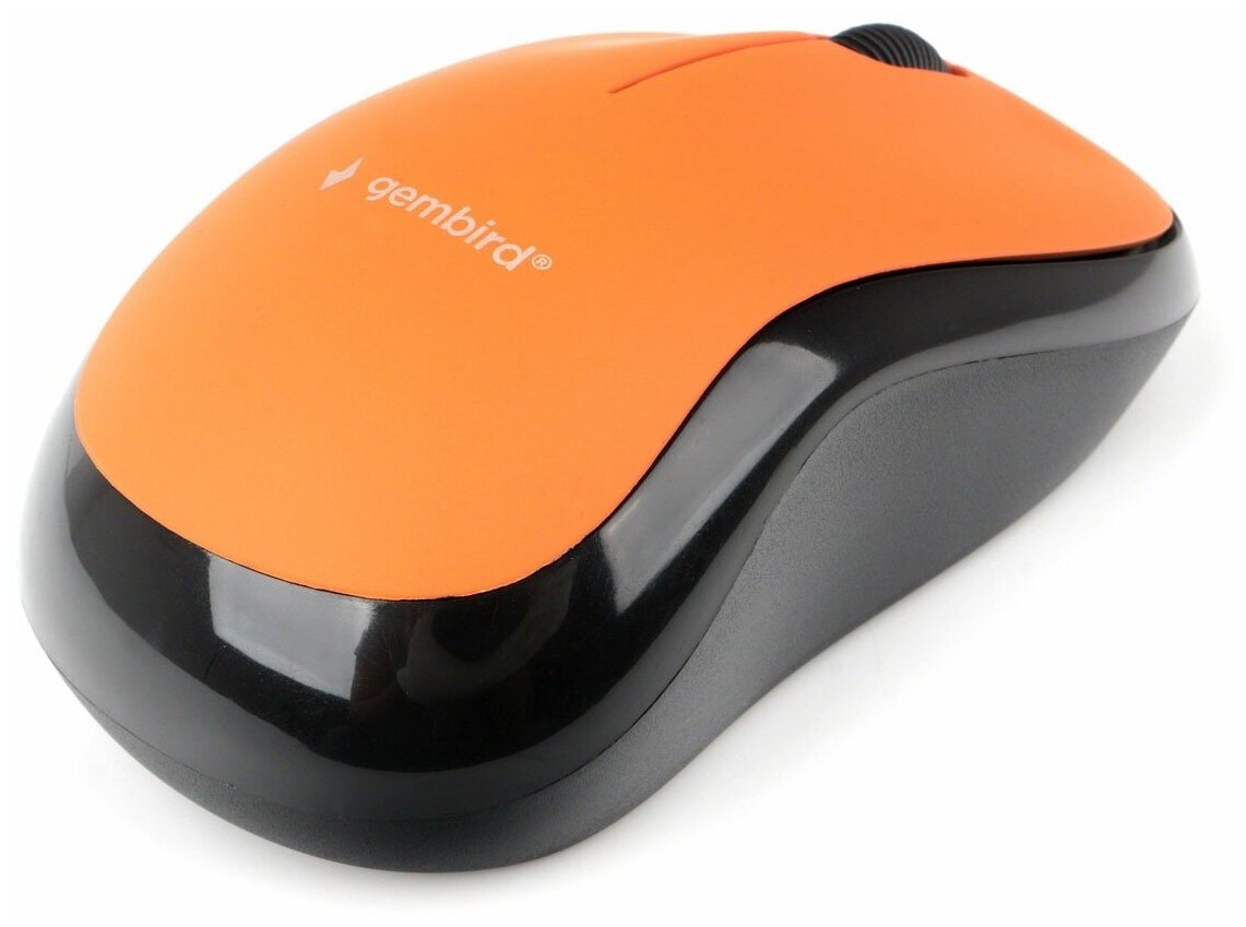 Мышь беспроводная Gembird MUSW-275, 2.4 ГГц, оранжевый, 3 кнопки, 1000DPI