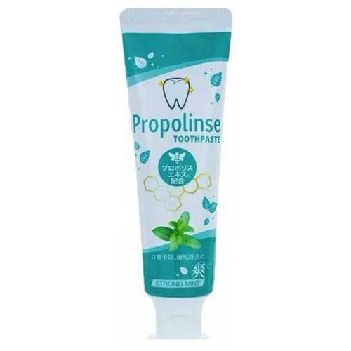 Зубная паста комплексного действия PIERAS Propolinse Toothpaste Strong Mint, с экстрактом прополиса, со вкусом мяты (120 г)