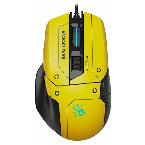Мышь A4Tech Bloody W70 Max Punk YellowBlack оптическая проводная 10000 dpi USB цвет жёлтый чёрный 387000₽