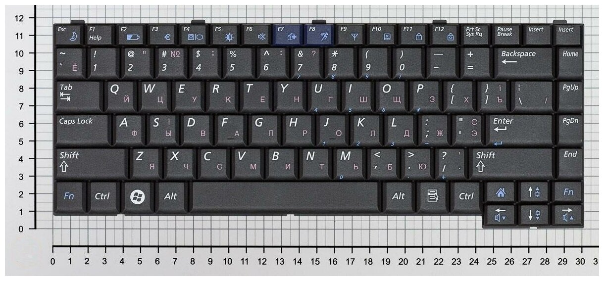 Клавиатура для ноутбука Samsumg NP-R58DY07SEK черная