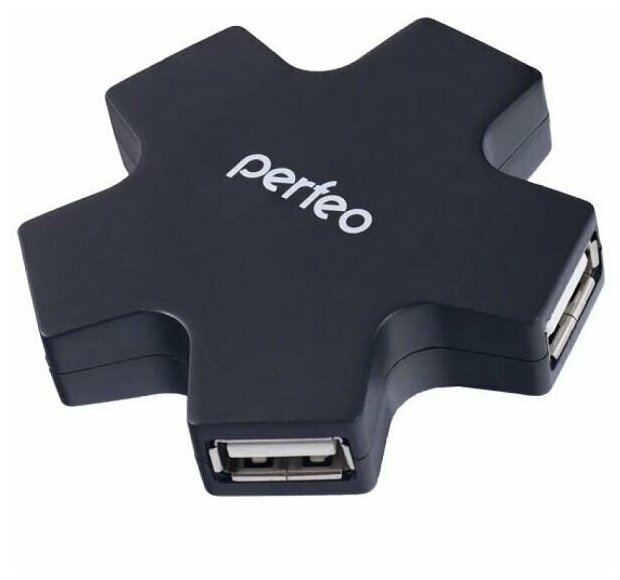 Perfeo PF-HYD-6098H разветвитель на 4 порта USB HUB 2.0, черный