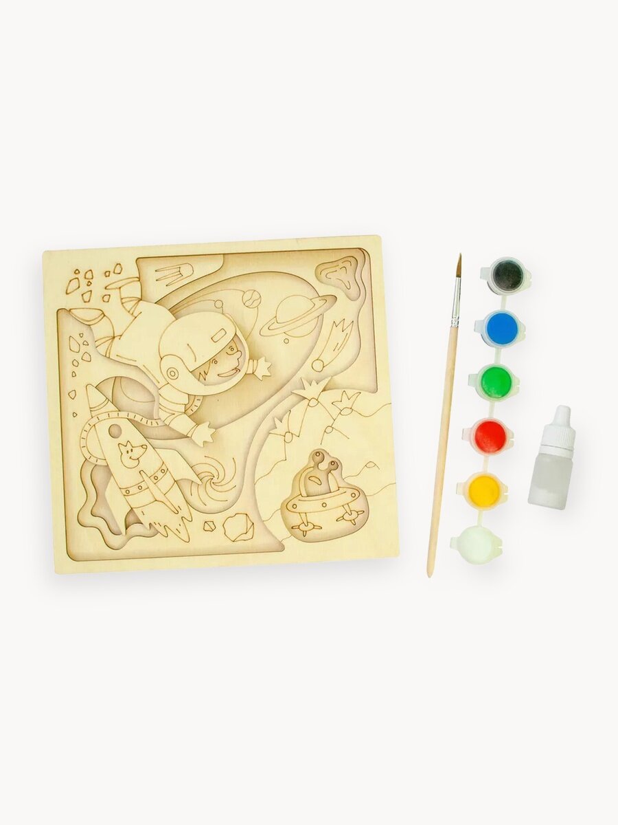 Деревянная раскраска космос Nobikum