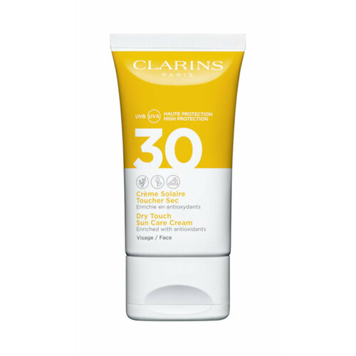 CLARINS Солнцезащитный крем для лица Dry Touch Sun Care SPF30+ clarins гель gel en huile solaire invisible visage spf 30 50 мл