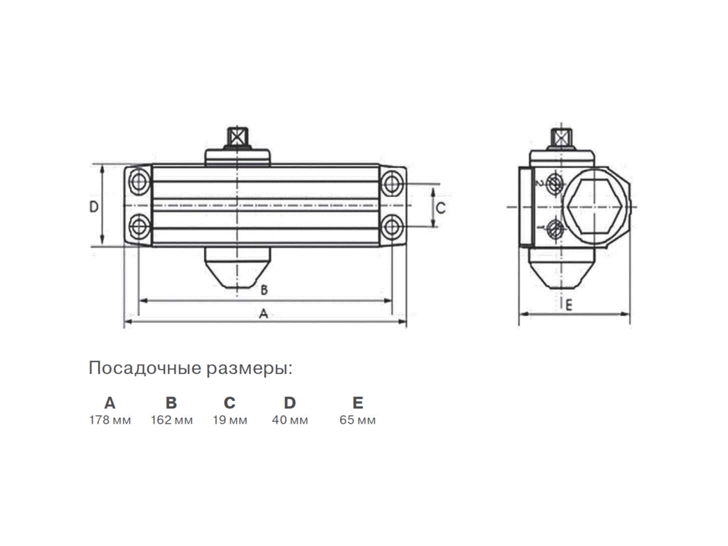 Доводчик Elementis 603 EN3 Антрацит RAL7016 1 шт.