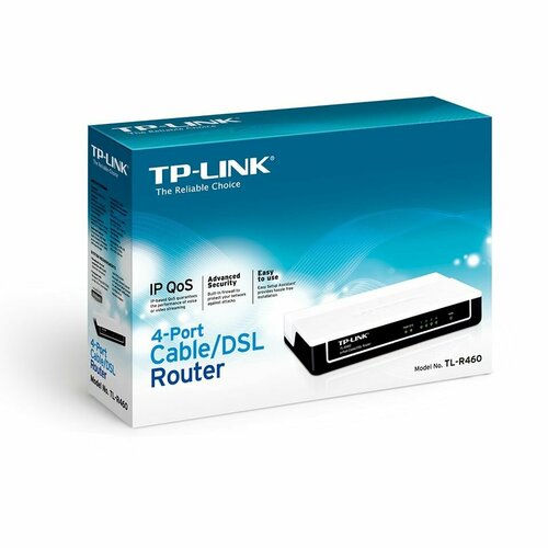 TP-LINK DSL Router TL-R460 Кабельный DSL маршрутизатор на 4 порта IP QoS Virtual Server FireWall DMZ Host DDNS 459000₽