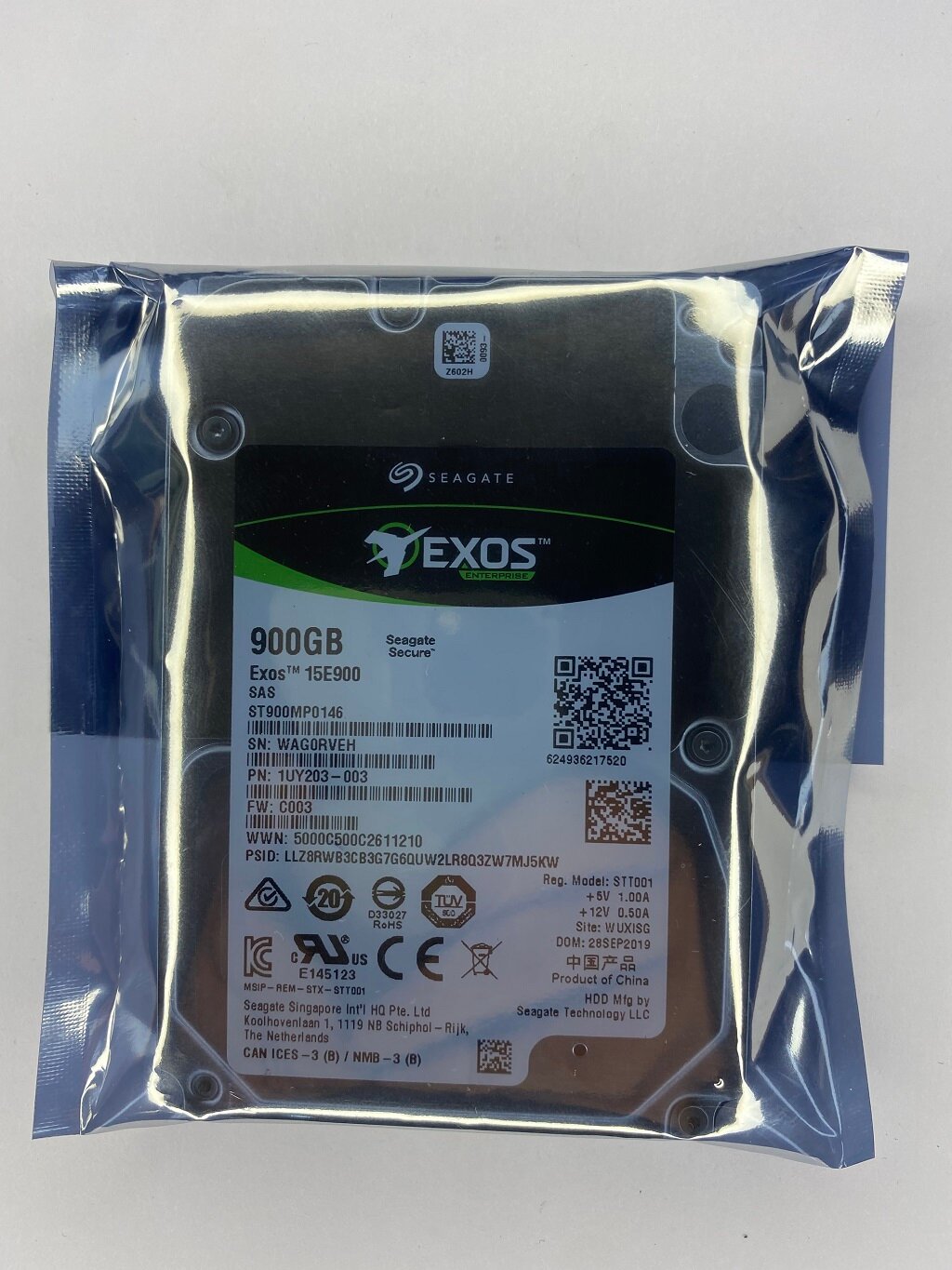 Серверные комплектующие Seagate Жесткий диск Seagate Exos 900GB SAS HDD PN: 1UY203-003 MODEL: ST900MP0146