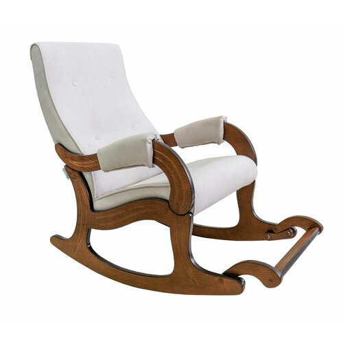 Кресло-качалка Мебельторг Комфорт 707 шпон Каркас орех-антикVERONA Light Grrey сиденье серое 14841₽