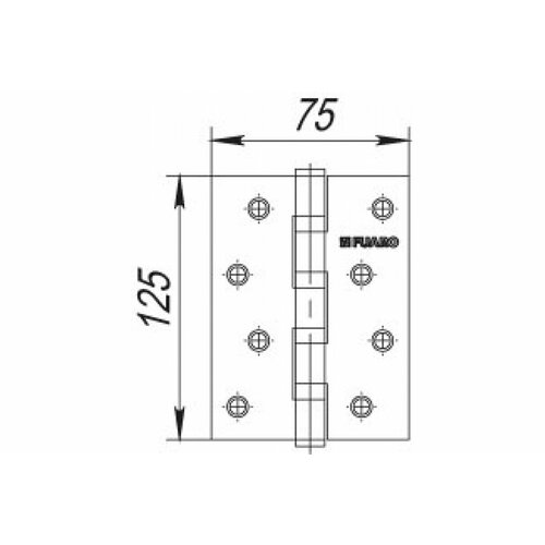 Петля универсальная Fuaro (Фуаро) 4BB/BL 125x75x2,5 CP (Хром) блистер петля универсальная fuaro фуаро in4400u bl cp 4bb bl 100x75x2 5 хром упаковка блистер комплект 10 штук