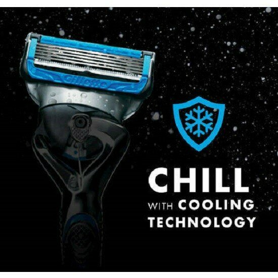 Сменные Кассеты Для Мужской Бритвы Gillette Fusion5 ProShield Chill, с 5 лезвиями, c охлаждающей технологией, 4 шт — фото 1