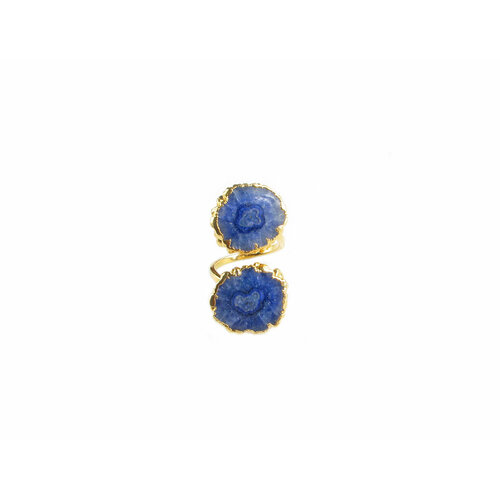 Кольцо Irina Moro, кварц, безразмерное, фиолетовый, золотой
