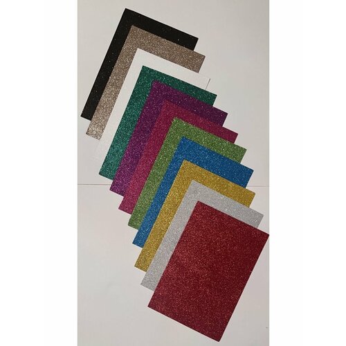 Фоамиран с блестками набор с глиттером