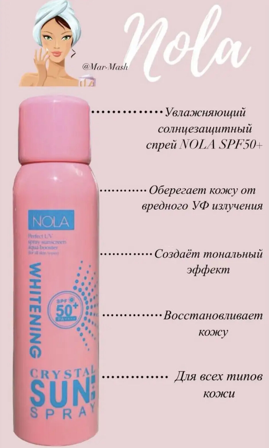 NOLA Солнцезащитный спрей для лица и тела