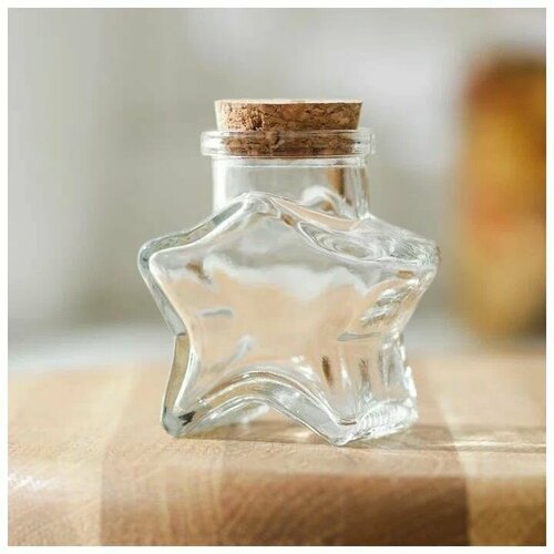 Стеклянная масленка Звездочка - 50 мл 39 см стекло - баночка для массажных эфирных и ароматических масел косметическое масло в подарок 472₽