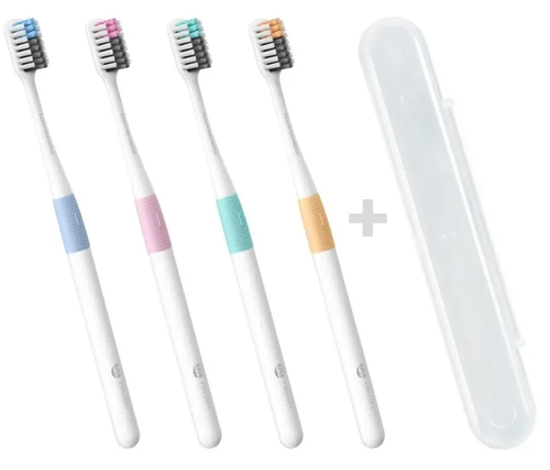Набор зубных щеток Dr. Bei Bass Method Toothbrush Multicolor (4 шт.)
