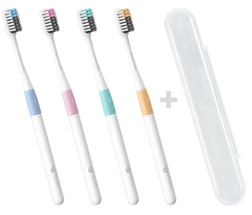 Набор зубных щеток Dr.Bei Bass Method Toothbrush Multicolor (4 шт.)