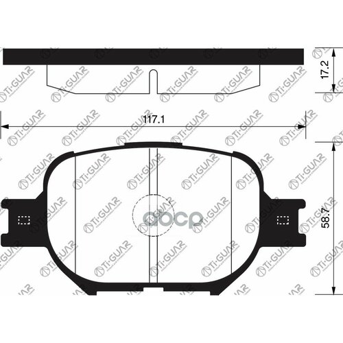 Тормозные Колодки Tg-603Pn1430 Tiguar Ty Vista Sv5 Azv5 Opa Zct15 Act10 Передние Диск Ti-Guar арт TG603 3960₽