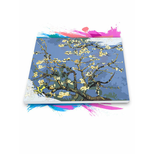 Картина по номерам на холсте Винсент Ван Гог - Цветущие Ветки Миндаля вариант 3, 40 х 50 см картина по номерам на холсте винсент ван гог цветущие ветки миндаля вариант 2 40 х 50 см