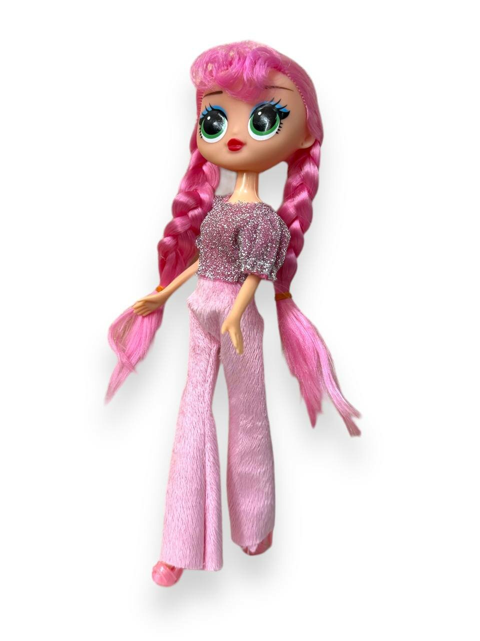 Кукла Лол с модной одеждой, очками и шкатулкой/розовые брюки/