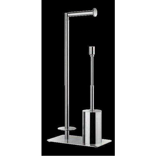 Стойка напольная с держателем для туалетной бумаги и ершиком WINDISCH 89226SO золото матовое 145x250