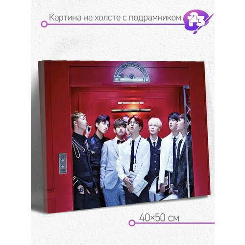 Картина на холсте на подрамнике 40х50 см Знаменитые известные люди лица музыканты актеры артисты BTS арт 6247 1200₽