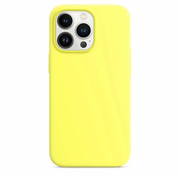 Чехол защитный TPU LuxCase для Apple iPhone 13 Pro Max, Жёлтый, 1,1 мм - фото №1